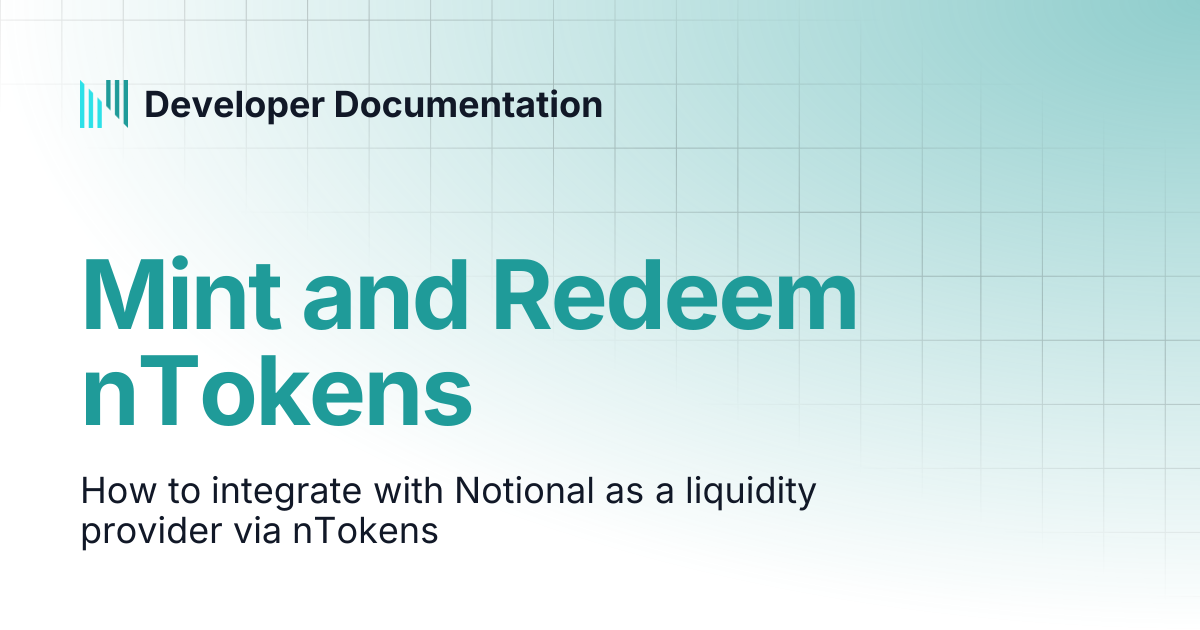 Mint and Redeem nTokens | Developer Documentation
