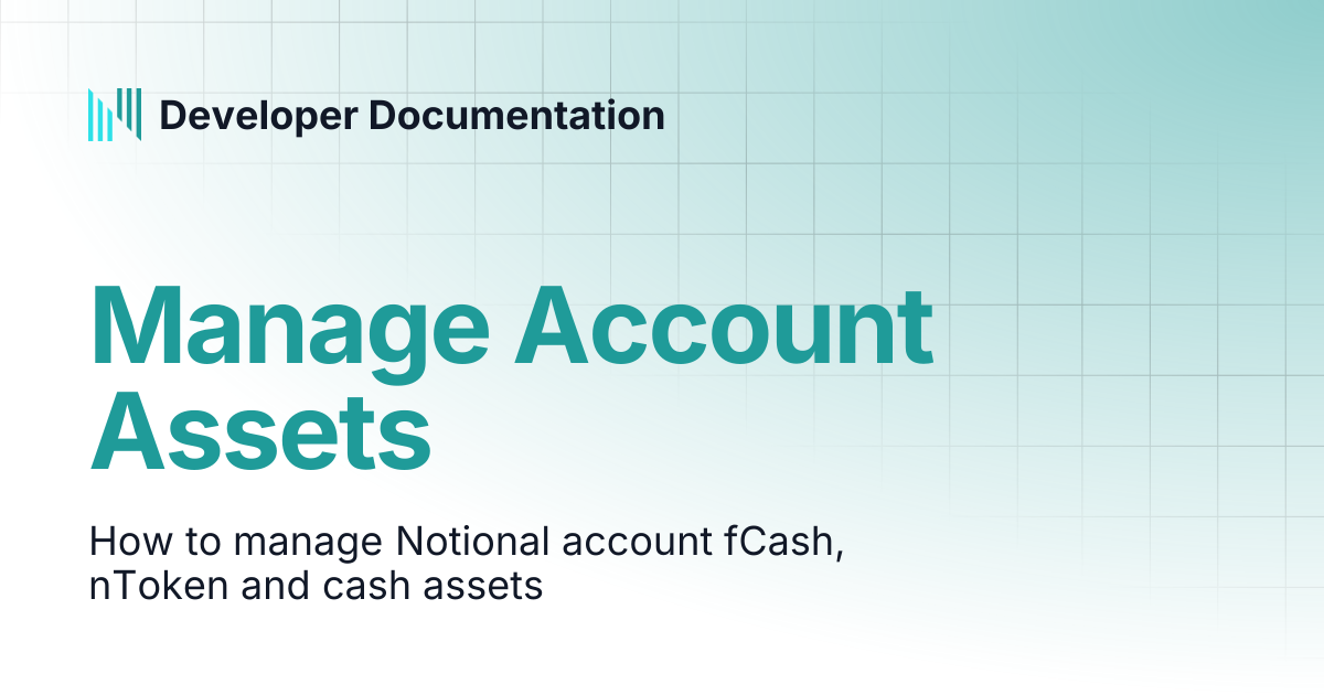 Manage Account Assets | Developer Documentation
