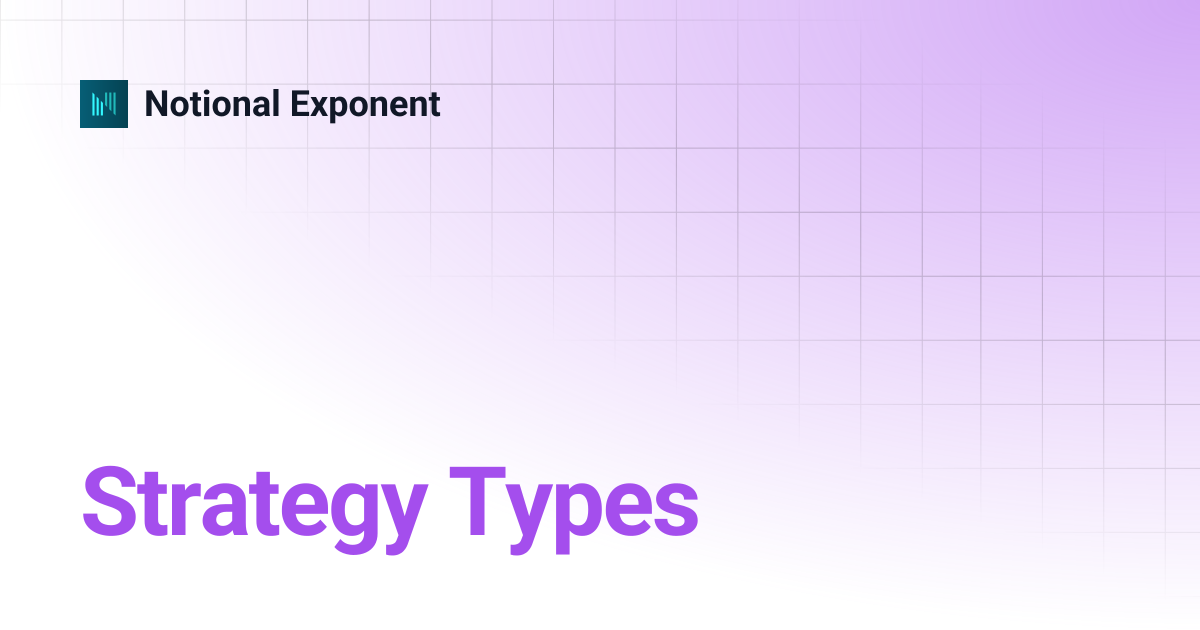 Strategy Types | Notional Exponent
